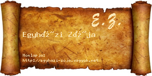 Egyházi Zója névjegykártya